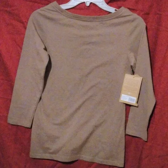 Earth Co. b.Organic WOMEN Shirt LONG Sleeve Made in *Switzerland Size M NWT - Picture 4 of 7